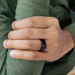 house of common Stainless Steel Rhodium Plated Ring-picture-20