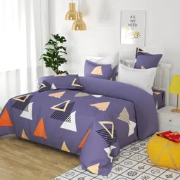 vas collections Microfiber Double Flat 160 TC Printed Bedsheet image 4