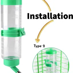 scroll store Water Bottle Feeder for Hamsters, Guinea Pigs, Mice & Rabbits | Random Color Plastic Pet Bottle image 4