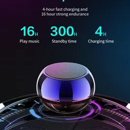 H A M Woof Series Mini Speaker with TWS Function 5 W Bluetooth Home Audio Speaker image 3