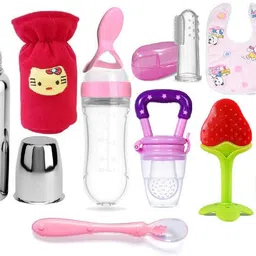 muphin trading company XIIAA NEW BORN BABY COMBO SET OF 9 ITEMS Teether and Feeder-picture-22