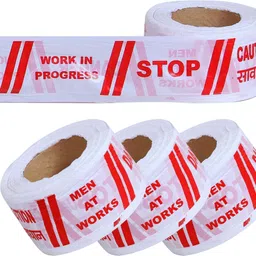 singhal Caution Printed Tape Roll 3" Inch 200 Meter Caution Tape (Manual) image 5