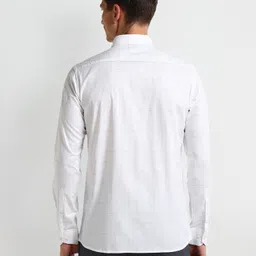 arrow Men Regular Fit Self Design Spread Collar Formal Shirt image 5