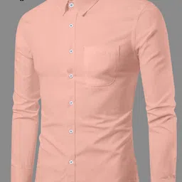 mildin Men Slim Fit Solid Spread Collar Casual Shirt-picture-25