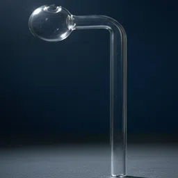 agnix 6 inch Bend Glass Oil Burner Pipe Transparent (Pack of 4) Borosilicate Glass Inside Fitting Hookah Mouth Tip image 2