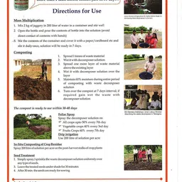 farmer faith Waste Decomposer 3 Bottles | Wdc Organic Bio Waste for Agriculture, Gardening Potting Mixture image 3