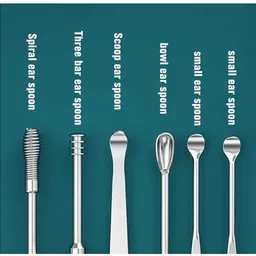 nkb 6 in 1 Ear Wax Cleaner set, Ear Wax Remover. Cleaning Wax Pick Kit image 5