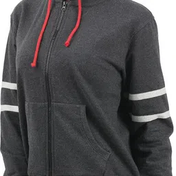 checkersbay Women Full Sleeve Solid Hooded Sweatshirt image 4