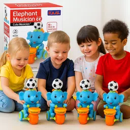 craftootoys Dancing Ball Elephant Musical Toy Flashing Light and Amazing Sound B image 2