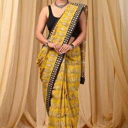 cotton mulmul store Printed Daily Wear Pure Cotton Saree-picture-12