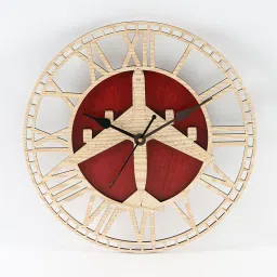 tangy oak MDF And Acrylic Analog Take Off Wall Clock image 3