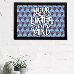 eCraftIndia Purple & White Your Only Limit Is Your Mind Motivational Quote Satin Matt Texture UV Art Painting-image-9