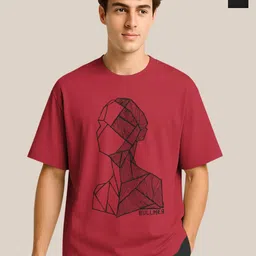 BULLMER Pack Of 2 Graphic Printed Crew Neck Drop Shoulder Oversized T-shirts-picture-31