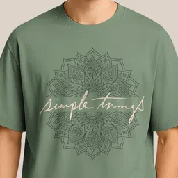 BULLMER Pack Of 2 Graphic Printed Crew Neck Drop Shoulder Oversized T-shirts image 4