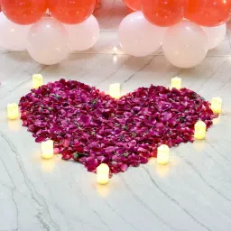 Illuminated Rose N Balloon Proposal Decor image 2