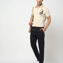 la martina Men Cotton Slim Fit Satin Trousers with Stretch-picture-12