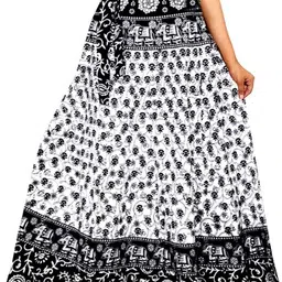 unique choice Women Printed Wrap Around White Skirt-picture-26