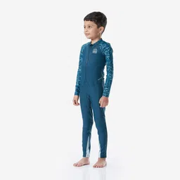 Boy's Swimsuit 100 Long Sleeves & Long Legs BANA - Green UV-image-56