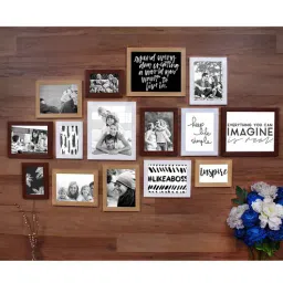 art street Memories Set Of 15 Multicolor Synthetic Wood Collage Photo Frames-picture-16