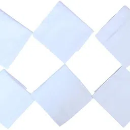 LoomandBeyond White Cotton Handkerchief |Handkerchief Men's Cotton Striped ["White"] Handkerchief image 2