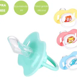 mini baby the baby store Baby Food Grade Silicone Natural Baby Pacifier Baby Soother with clip chain Soother image 3