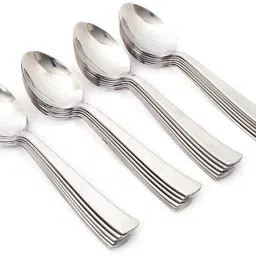 24 TABLE SPOON Stainless Steel Table Spoon, Cream Spoon Set-image-14