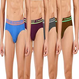 ramraj cotton Pack of 4 Solid Men Brief image 1