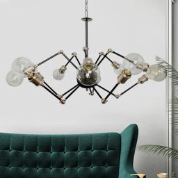 fos lighting Zubova Black Metal Sputnik Chandelier-picture-20