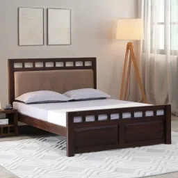 woodsworth from pepperfry Ulyano Sheesham Wood Queen Size Bed in Scratch Resistant Provincial Teak Finish image 1