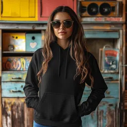 juneberry Women Full Sleeve Solid Hooded Sweatshirt-picture-27