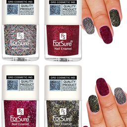 ForSure Set of 4 High Shine Glitter Long Lasting Nail Enamel 5 ml each - Shade 89-90-91-96-picture-42