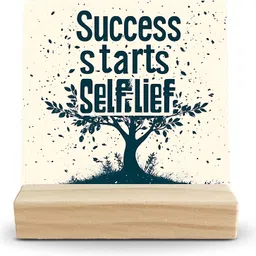 Success With Start With Self Belief,Table Top Plaque 5 x 5 inch Decorative Showpiece - 12.7 cm-image-64