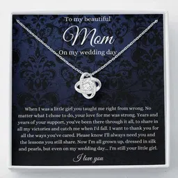 rakva Gift Mom , To Mom On My Wedding Day , Mother Of The Bride Gift From Daughter Rhodium Cubic Zirconia Sterling Silver Pendant Set-picture-27
