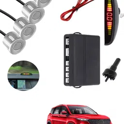 msnp Silver Waterproof Parking Sesnor With Led Display For Vehicle-135 Universal Silver 4pcs Reverse Parking Safety Sensor For Car-135 Parking Sensor image 1
