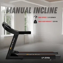 lets play LP-20106 2.5HP Motor Treadmill for Home 110kg User Weight Support Manual Incline Treadmill image 3