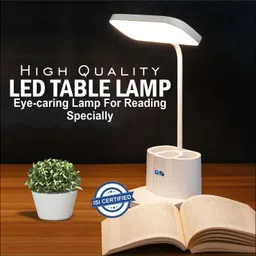 daily needs shop LED Desk Rechargeable Table Lamp with Touch Dimmer, 3 Color Modes, Table Lamp 6 hrs Lantern Emergency Light-picture-13