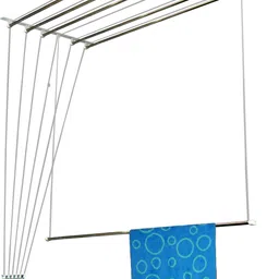 rainbow drywell Steel Ceiling Cloth Dryer Stand 6 Pipes 7 Feet Luxury Heavy Duty UV Protected Nylon Ropes Individual dropdown-picture-23