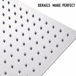 pesca R/N Ultra Slim Stainless Steel 304 Grade Square 400mm (16"X16") Approx Hi Gloss Mirror Polish Rain Shower (Series :- Super Heavy) Fixed Mount image 3