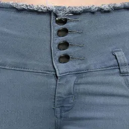 1daystreet Women Skinny Mid Rise Grey Jeans image 2