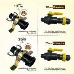 vk sarvottam 1500 sq. m (25 MM) Rain irrigation System Compatible with HDPE sprinkler Quick Coupled Drip Irrigation Kit image 5