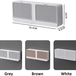 hirparas Double Bar Soap Dish with Drainage Box image 3