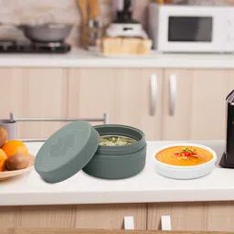 jaypee Stainless Steel Mini Max Hot & Cold PU Insulated Plastic Lunch Box Green 500 ml 1 Containers Lunch Box image 5