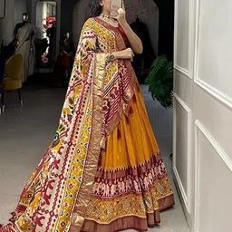 sarathybiz Floral Print Semi Stitched Lehenga Choli image 4