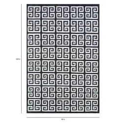 jaipur rugs Grey Stripe Wool 8 x 10 ft Flat Weave Dhurrie image 2