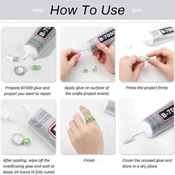 chhavi boutique Multipurpose Transparent Glue for Fabric,Metal,Glas,crafts Adhesive (110 ml) Glue image 2