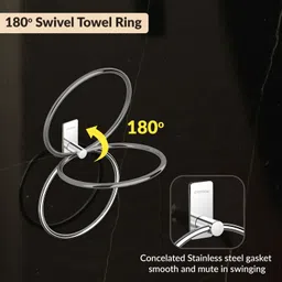 plantex Towel Ring/Napkin Ring for Bathroom/Self-Adhesive Towel Holder Chrome Finish Towel Holder-picture-18