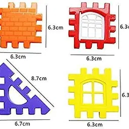 mbk House & Home Blocks for Kids-60+Pcs Puzzle Set with Windows & Smooth Finish(FLE) image 5