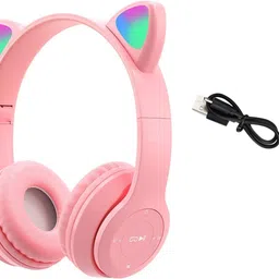 g2l Latest Foldable Headset with Microphone Girls/Boys Cat Bluetooth Headphone Bluetooth Headset-picture-10