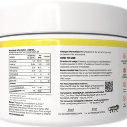 beingmount Micronized Creatine Monohydrate – Lemon Flavour | 100g | 24 Servings Creatine image 3