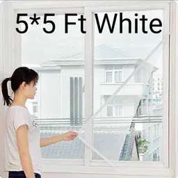 lkg enterprises Polyester Adults Washable LKG 5*5 WHITE WIN NET Mosquito Net image 1